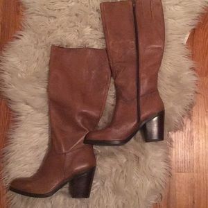 Nine West mid calf tan boot